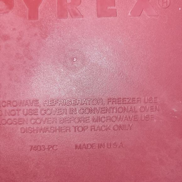 Vintage PYREX Cranberry Ribbed Mixing Nesting Bowls w/ Storage Lid - Picture 5 of 11